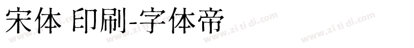 宋体 印刷字体转换